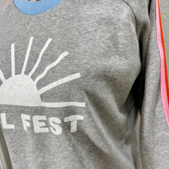 ACL Fest Camp Collection Crop Sweatshirt Rainbow Trim Size Medium - Picture 5 of 9